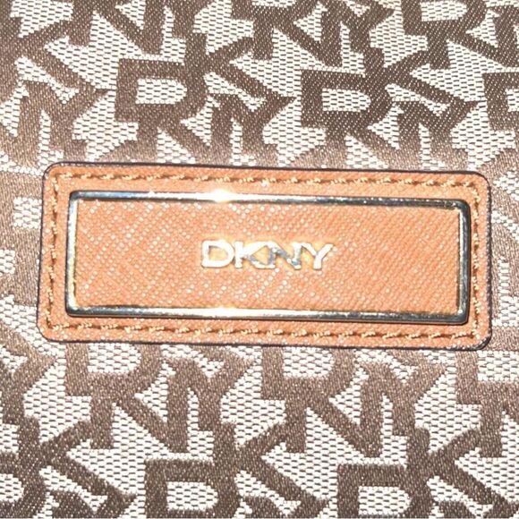 Dkny Brown and taupe satchel with classic style!! - Picture 5 of 11